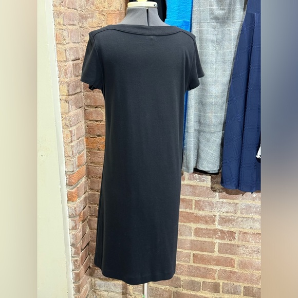 TALBOTS COTTON DRESS WITH GOLD SHOULDER BUTTONS - Picture 3 of 9